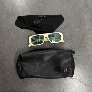 GCDS Designer White Frame Blue Lens Sunglasses